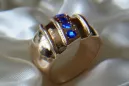 Russian Soviet rose 14k 585 gold Alexandrite Ruby Emerald Sapphire Zircon ring  vrc280