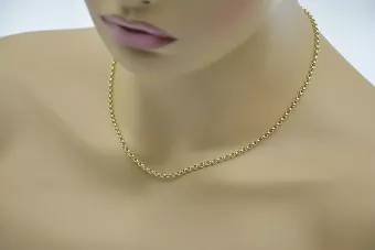 Italian yellow 14k gold 585 Anchor chain cc025y