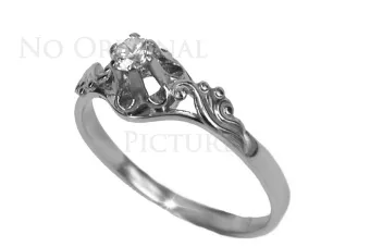 Anillo de oro rosa soviético ruso 14K Alejandrita Rubí Esmeralda Zafiro Zircon 585 vrc303