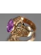 Russisch Sowjetrosa 14 Karat 585 Gold Alexandrit Rubin Smaragd Saphir Zirkon Ring vrc347