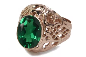 Vintage Rose Gold Ring 14K Alexandrite Ruby Emerald Sapphire Zircon 585 vrc347
