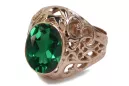 Russisch Sowjetrosa 14 Karat 585 Gold Alexandrit Rubin Smaragd Saphir Zirkon Ring vrc347
