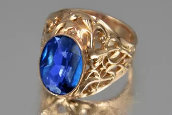 Russian Soviet rose 14k 585 gold Alexandrite Ruby Emerald Sapphire Zircon ring  vrc347