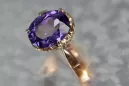 Ruso Soviet rosa 14k 585 oro Alejandrita Rubí Esmeralda Zafiro Zircón anillo vrc354