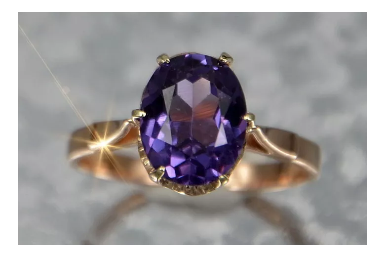 Sovietic rus a crescut 14k 585 aur Alexandrite Ruby Emerald Safir Zircon inel vrc354