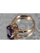 Russisch Sowjetrosa 14 Karat 585 Gold Alexandrit Rubin Smaragd Saphir Zirkon Ring vrc354