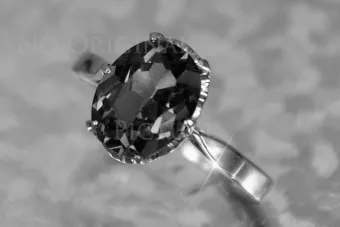 Russisch Sowjetrosa 14 Karat 585 Gold Alexandrit Rubin Smaragd Saphir Zirkon Ring vrc354
