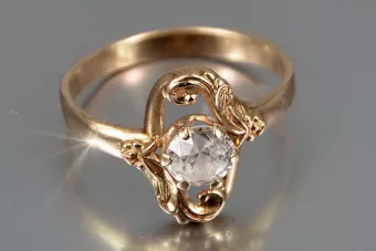 Russian Soviet rose 14k 585 gold Alexandrite Ruby Emerald Sapphire Zircon ring  vrc358