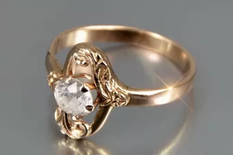 Russian Soviet rose 14k 585 gold Alexandrite Ruby Emerald Sapphire Zircon ring  vrc358