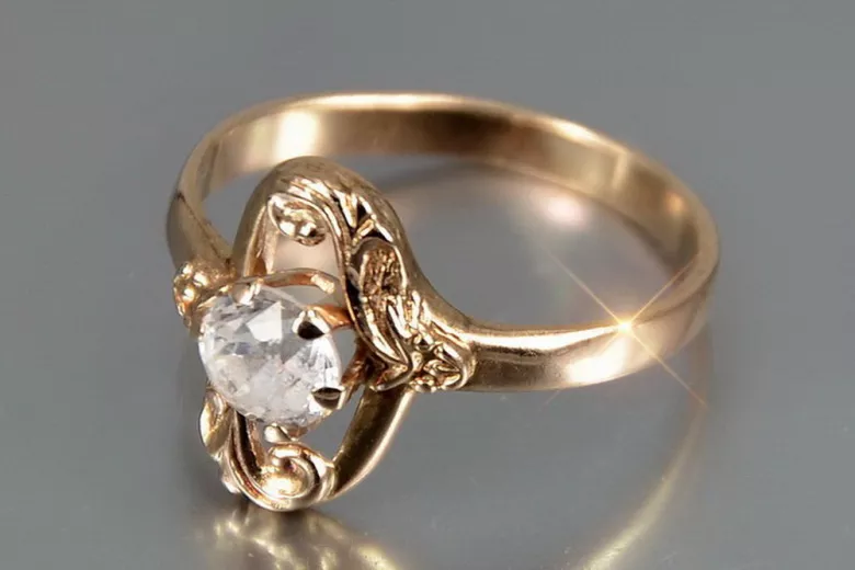 Ruso Soviet rosa 14k 585 oro Alejandrita Rubí Esmeralda Zafiro Zircón anillo vrc358