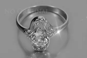 Soviet 14k 585 Zlatý ruský Ring of Pink Gold s Alexandryt Rubin Sapphire Emerald Zirkón VRC358