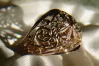 Russian Soviet rose pink 14k 585 gold Vintage ring vrn009