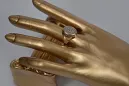 Russian Soviet rose pink 14k 585 gold Vintage ring vrn012