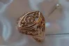 Russian Soviet rose pink 14k 585 gold Vintage ring vrn015