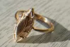 Russian Soviet rose pink 14k 585 gold Vintage ring vrn029