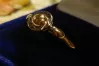 Russian Soviet rose pink 14k 585 gold Vintage ring vrn054