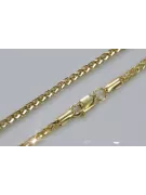 Galben alb 585 14k bicolor de aur Spiga lanț cc036yw