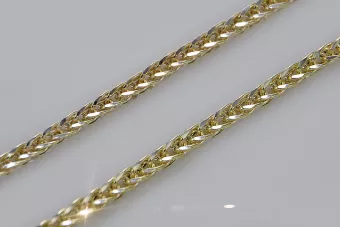 Amarillo blanco 585 14k bicolor oro Cadena Spiga cc036yw