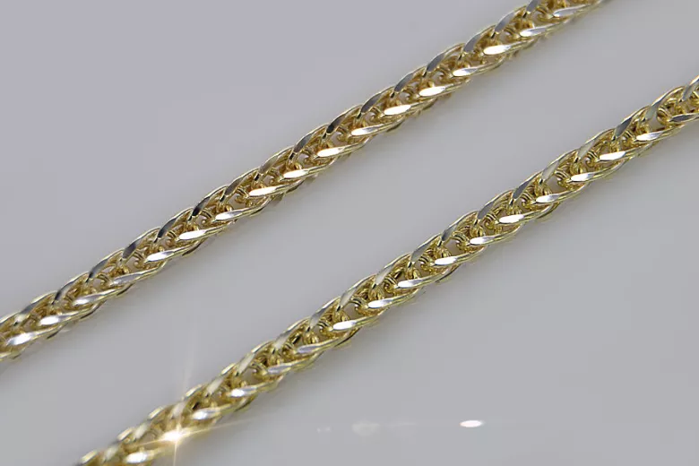 Řetězec ze žlutých zlatých 14k 585 Lisi ocas CC036YW