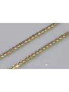 Galben alb 585 14k bicolor de aur Spiga lanț cc036yw