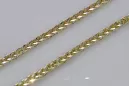 Amarillo blanco 585 14k bicolor oro Cadena Spiga cc036yw