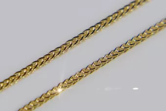 Galben alb 585 14k bicolor de aur Spiga lanț cc036yw