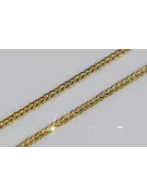Жълто бяло 585 14k двуцветно злато Spiga верига cc036yw