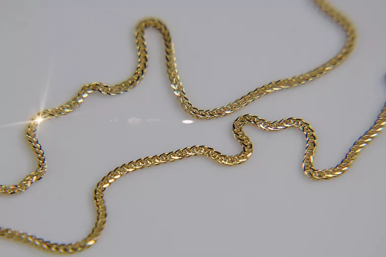 Řetězec ze žlutých zlatých 14k 585 Lisi ocas CC036YW