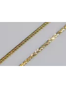Galben alb 585 14k bicolor de aur Spiga lanț cc036yw