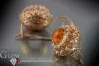Vintage silver rose gold plated 925 Amber earrings veab007
