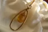 Vintage rose 14k 585 gold amber pendant vpab007