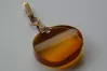 Vintage rose 14k 585 gold amber pendant vpab009
