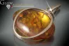 Vintage rose 14k 585 gold amber pendant vpab013