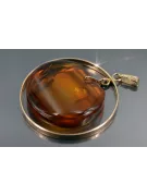 Russian rose Soviet gold amber pendant