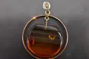 Russian rose Soviet gold amber pendant