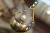 Vintage rose 14k 585 gold pearl pendant vppr003