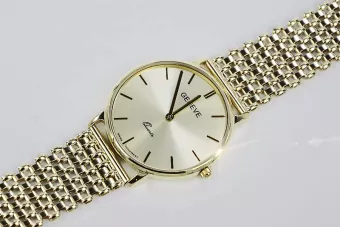 Gold men's watch Geneve ★ zlotychlopak.pl ★ Gold purity 585 333 Low Price!