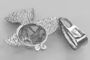 Russischer sowjetischer Silber 925 UdSSR Vintage Fischanhänger vpn021s