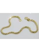 Italiană galben 14k 585 aur New Rope Cord brățară CB078y