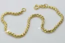 Italienisch gelb 14k 585 gold New Rope Cord Armband cb078y
