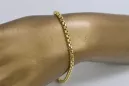Италианска жълта 14k 585 златна нова гривна за въже cb078y