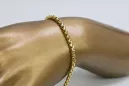 Італійський жовтий 14k 585 золотий Новий браслет з мотузкового шнура cb078y