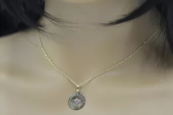 Auksinis pakaba 14k 585 kompasas su grandine cpn032yw&cc79y