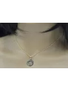 Golden Pendant Compass 14K 585 مع سلسلة CPN032YW و CC79Y