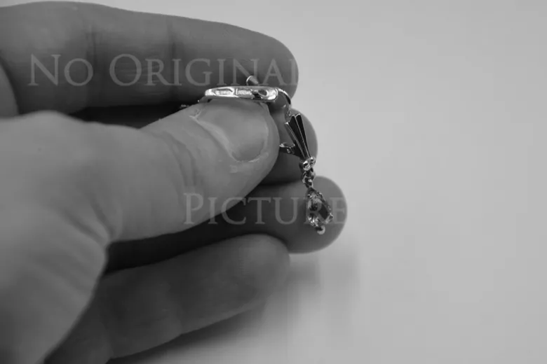 Vintažiniai auskarai iš 14k 585 rožinio aukso vec198 aleksandrito rubino smaragdo safyro...