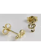 Boucles d'oreilles en or ★ https://zlotychlopak.pl/fr/ ★ Échantillon d'or 585 333 Prix bas !