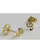 Boucles d'oreilles en or ★ https://zlotychlopak.pl/fr/ ★ Échantillon d'or 585 333 Prix bas !