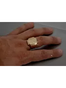Russian rose Soviet gold jewelry man's ring signet