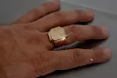 Rosa rusa Joyería de oro soviética anillo de hombre