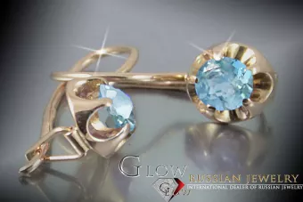 Βίντεζ σκουλαρίκια από 14k 585 ροζ χρυσό vec059 αλεξανδρίτη ρουμπίνι σμαράγδι σαφείρι ...
